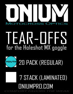 motocross goggles tear offs Youth Tear-Offs (20 pack)